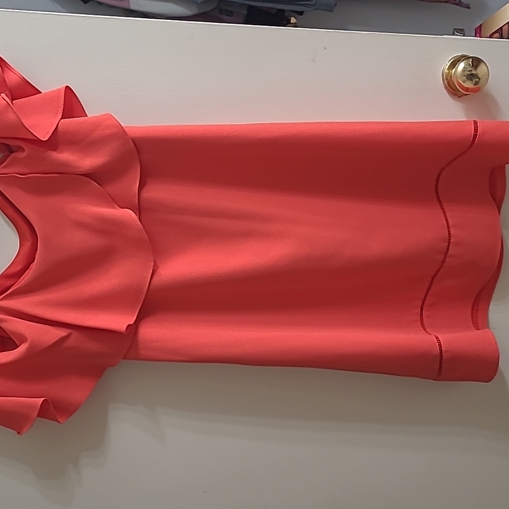 Melon colored dress
